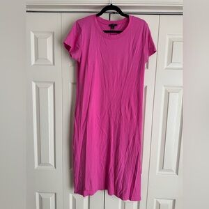 J. Crew Pink Midi T-Shirt Dress